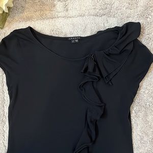 Theory Top with Ruffle and zip front